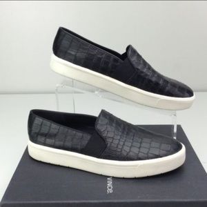 VINCE Berlin Python Emboss Slip-on Sneakers